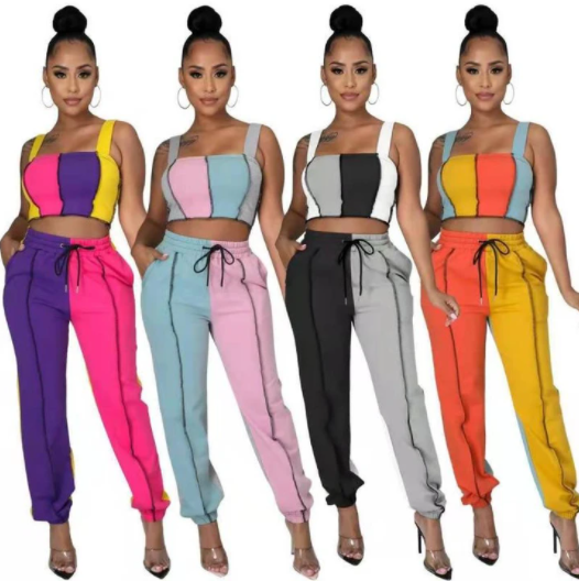 Colorful 2 piece Sports Suit