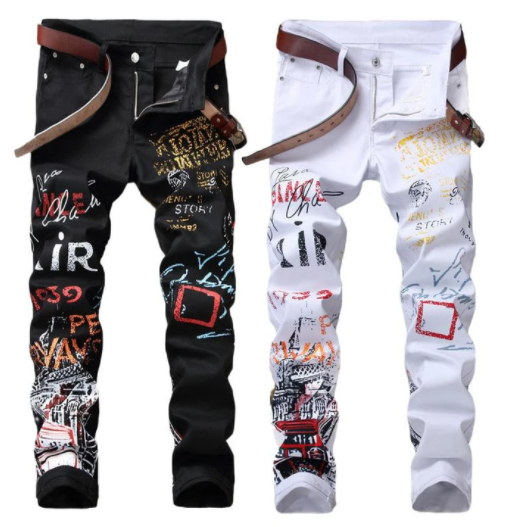 Mens Printed Jeand