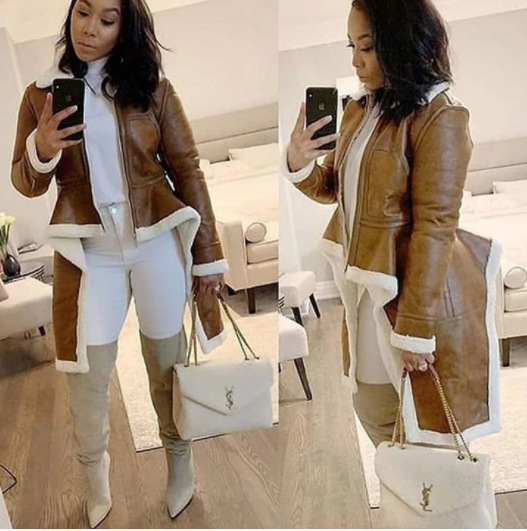 Lamb hair Leather Jacket